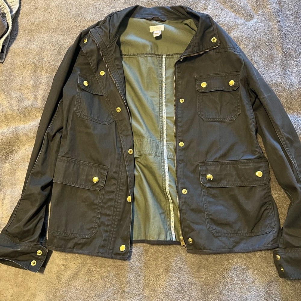 J. Crew Military Jacket with Gold Accents